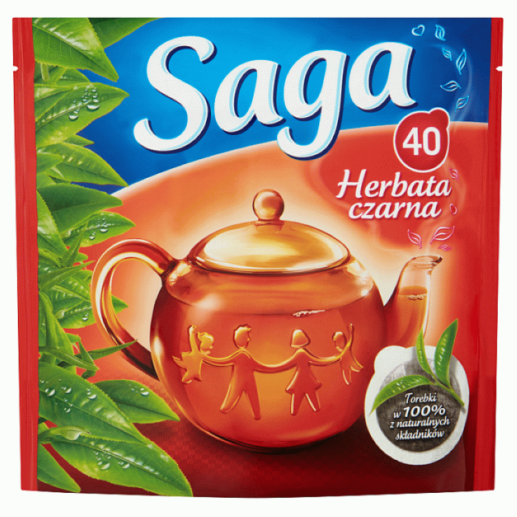 Herbata Czarna Ekspresowa 40 torebek Saga