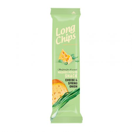 Chipsy ziemniaczane długie o smaku sera z cebulką 75g Long Chips