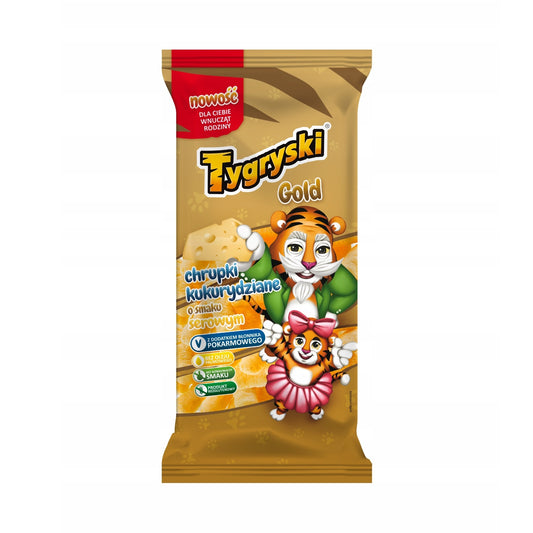 Chrupki kukurydziane serowe Tygryski Gold 100g