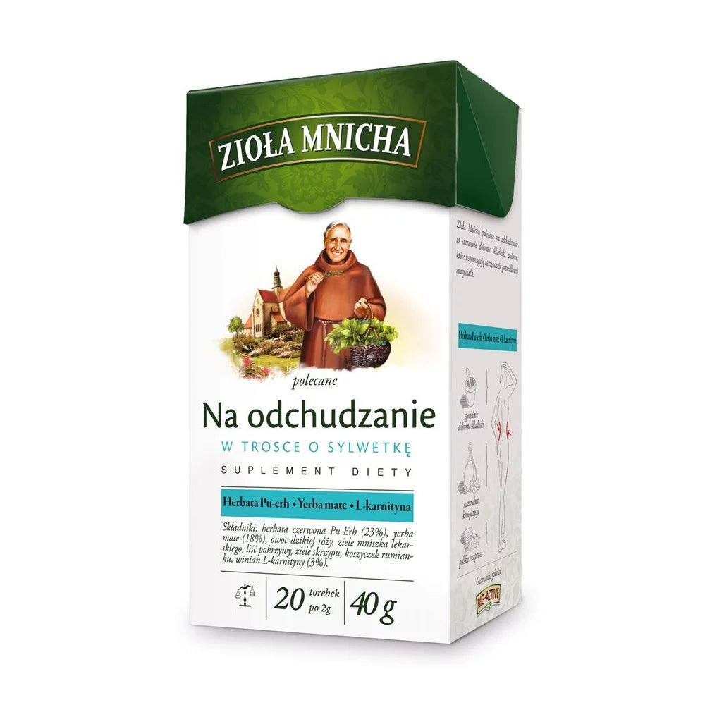 Herbata ekspresowa zioła mnicha na odchudzanie 20szt. Herbapol