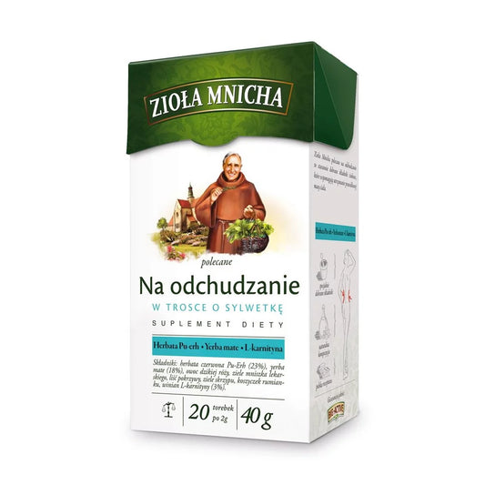 Herbata ekspresowa zioła mnicha na odchudzanie 20szt. Herbapol