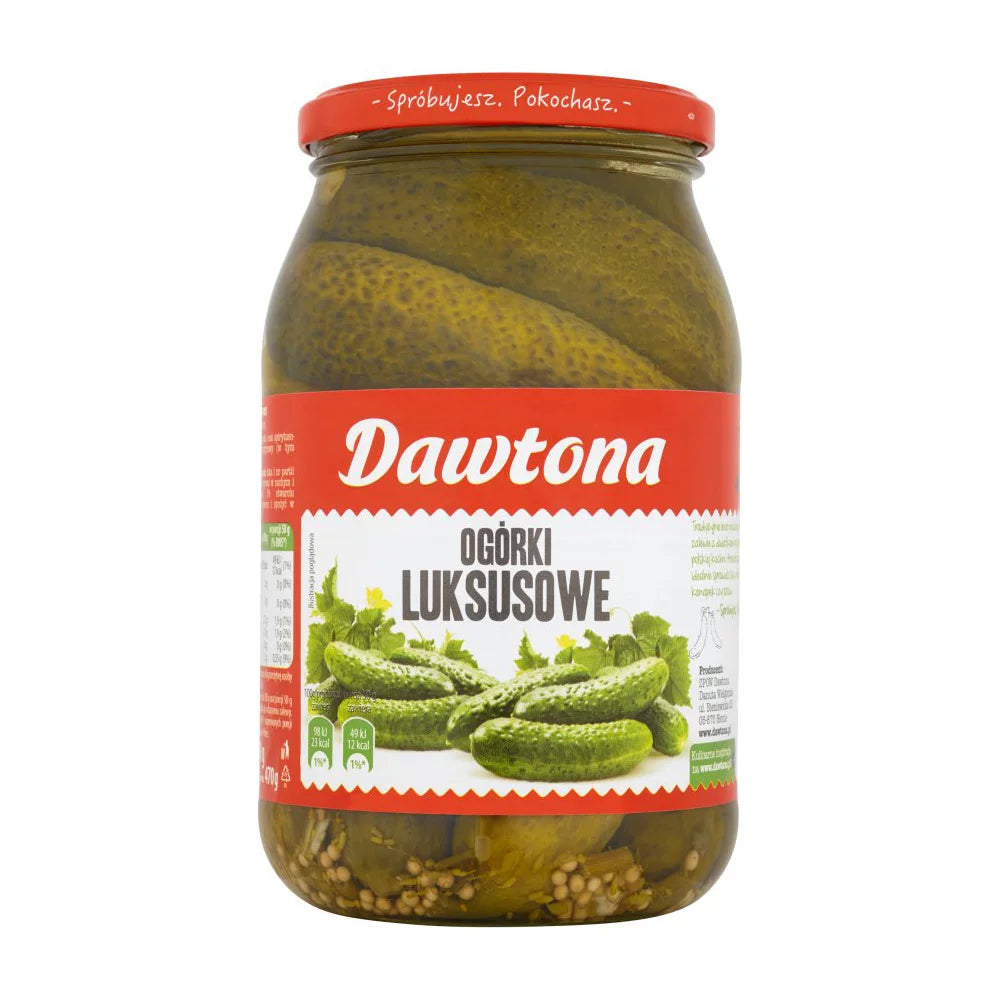 Ogórki konserwowe luksusowe 900g Dawtona